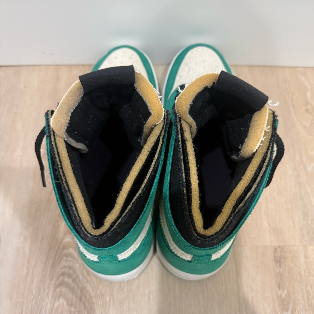 NIKE MENS JORDAN 1 ZOOM AIR HIGH SNEAKERS, SIZE US 10.5, “STADIUM GREEN” - Picture 11 of 13